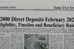 $2000 Direct Deposits February 2026