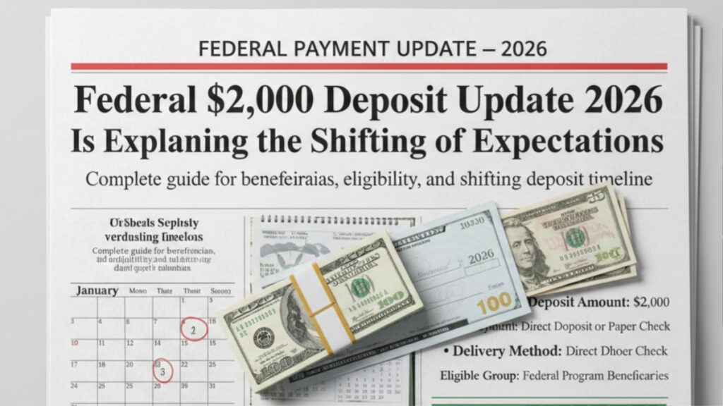 Federal $2,000 Deposit Update 2026