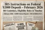 IRS Instructions on Federal $2000 Deposit February 2026